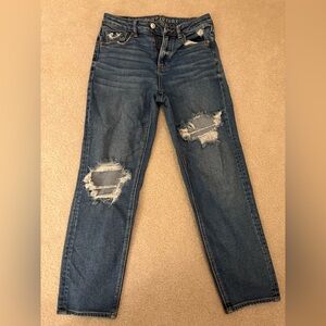American Eagle Outfitters Ripped Blue Skinny Jeans